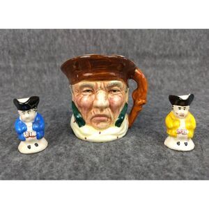 Toby Mug & 2 Miniatures Lancaster Sandland Hand Painted in England Vintage 1949+